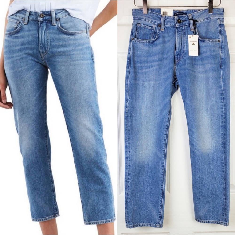 NWT Levis made crafted size 26 slim crop jeans mid rise straight leg jeans blue